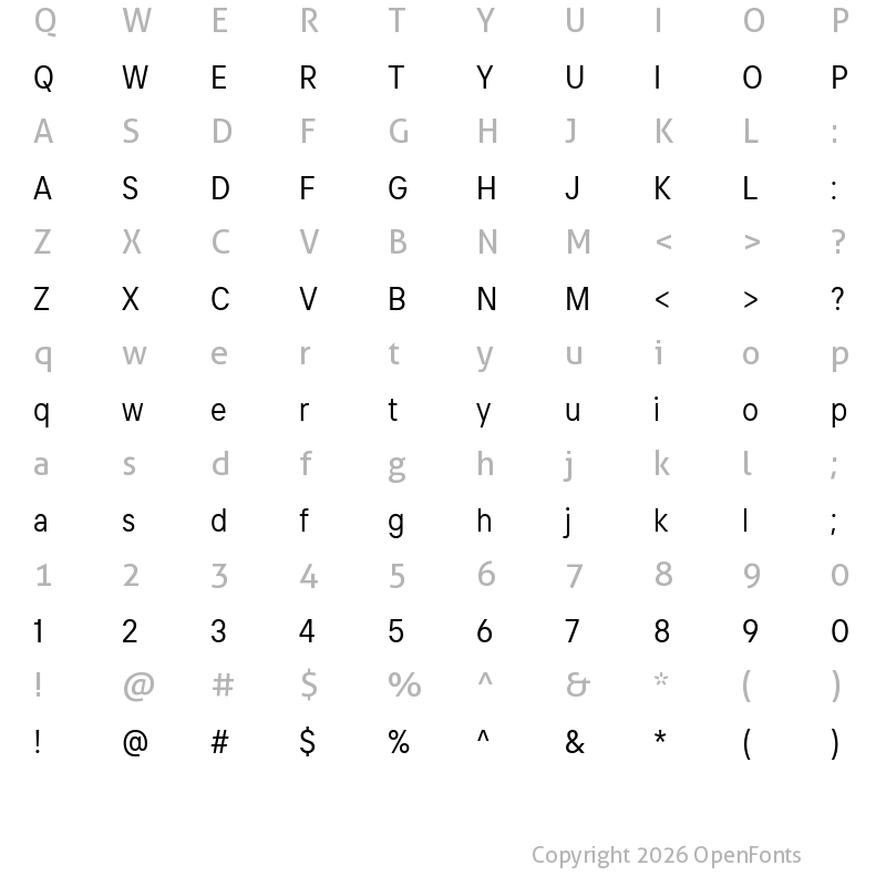 Character Map of TT Intrphss Pr Trl Cnd Rg