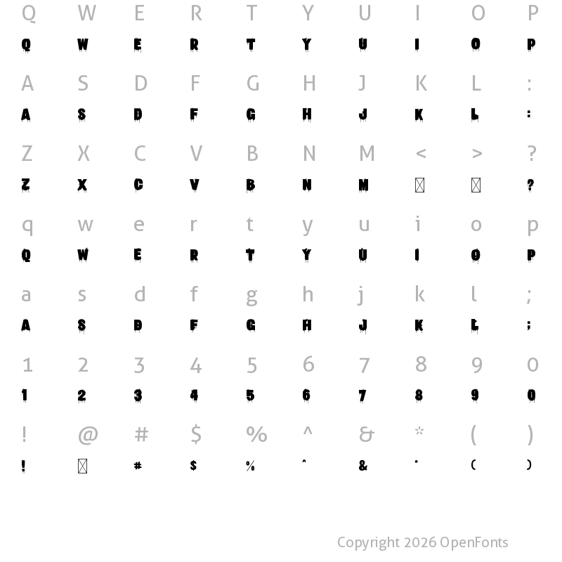 Character Map of Tumpah Darahku Regular