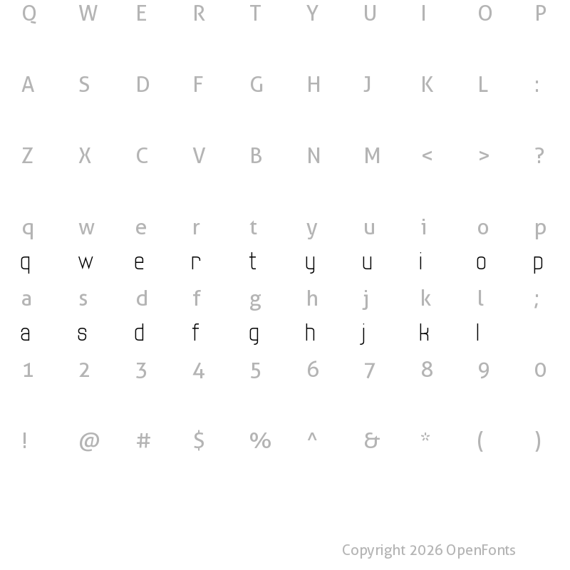 Character Map of twenty-one Regular