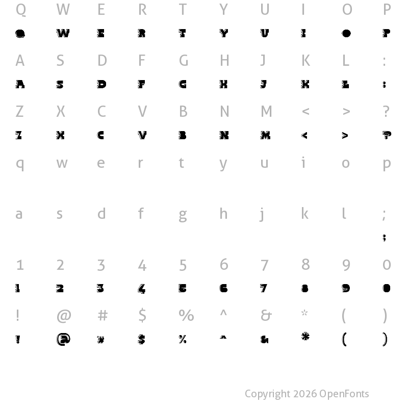 Character Map of Twinses Black