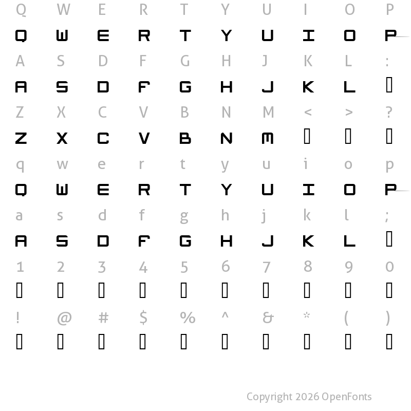 Character Map of Tycho Regular