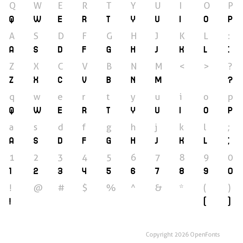 Character Map of Tyler Durden Regular