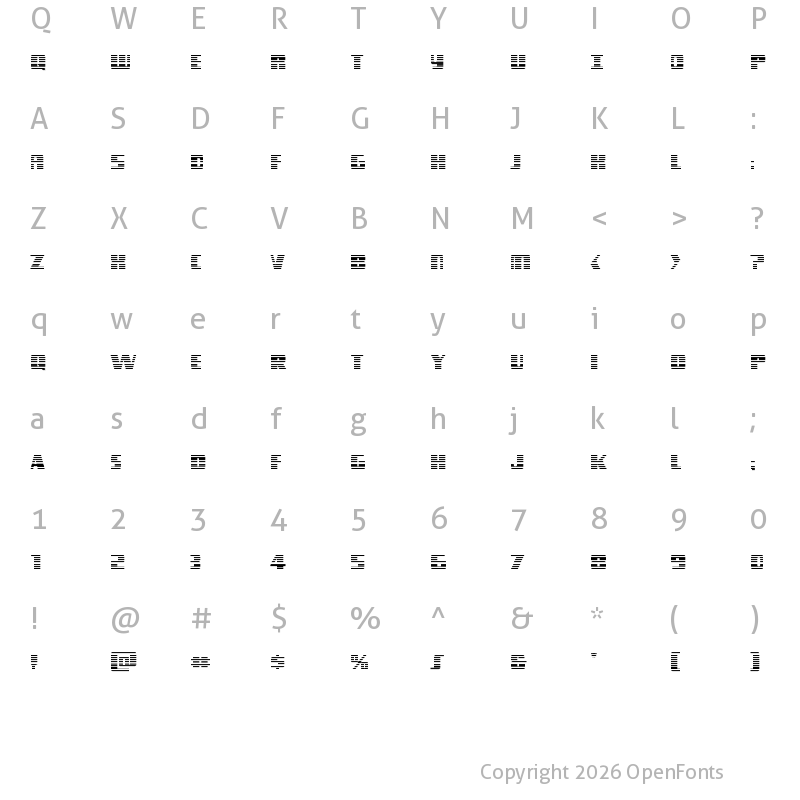 Character Map of Typhoon Gradient Regular