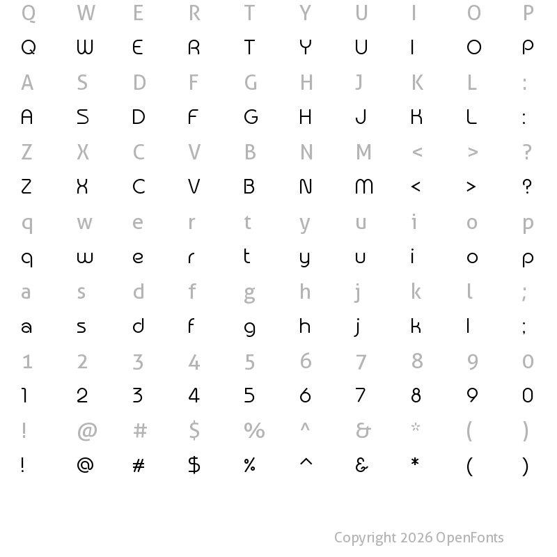 Character Map of Typografix Regular
