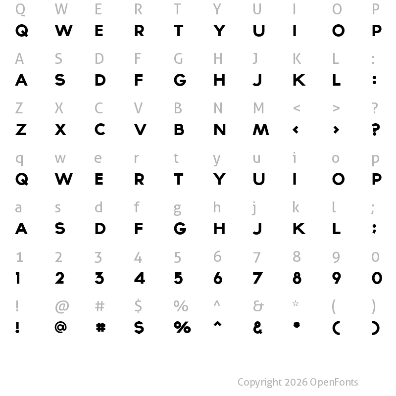 Character Map of TYPOGRAPH PRO ExtraBold