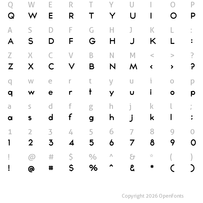 Character Map of TYPOGRAPH PRO SemiBold