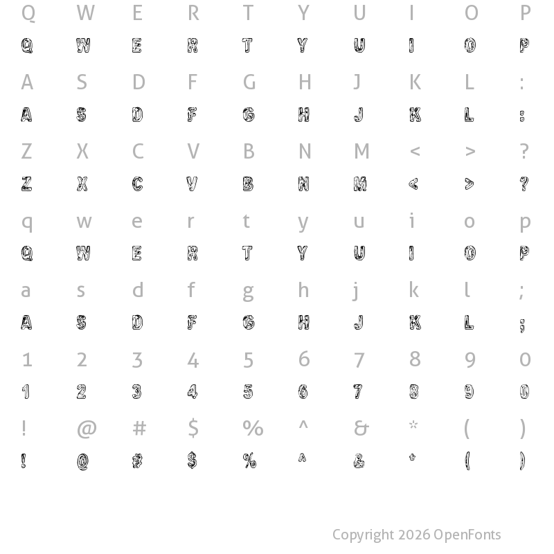 Character Map of Uglygoodbad Regular