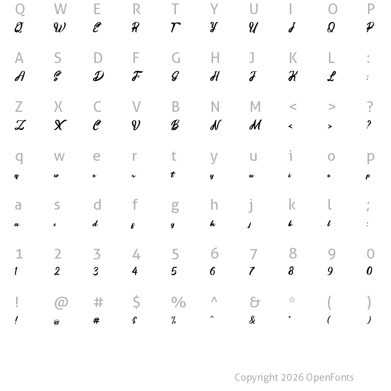 Character Map of Ukasyah Regular