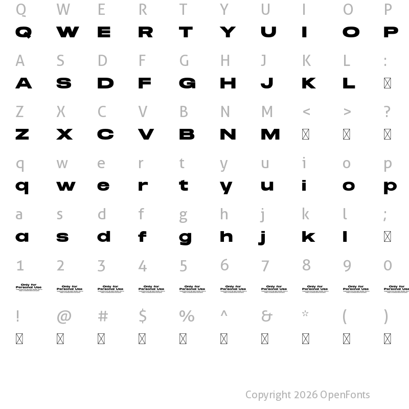 Character Map of UNDERRATED Ultra Bold