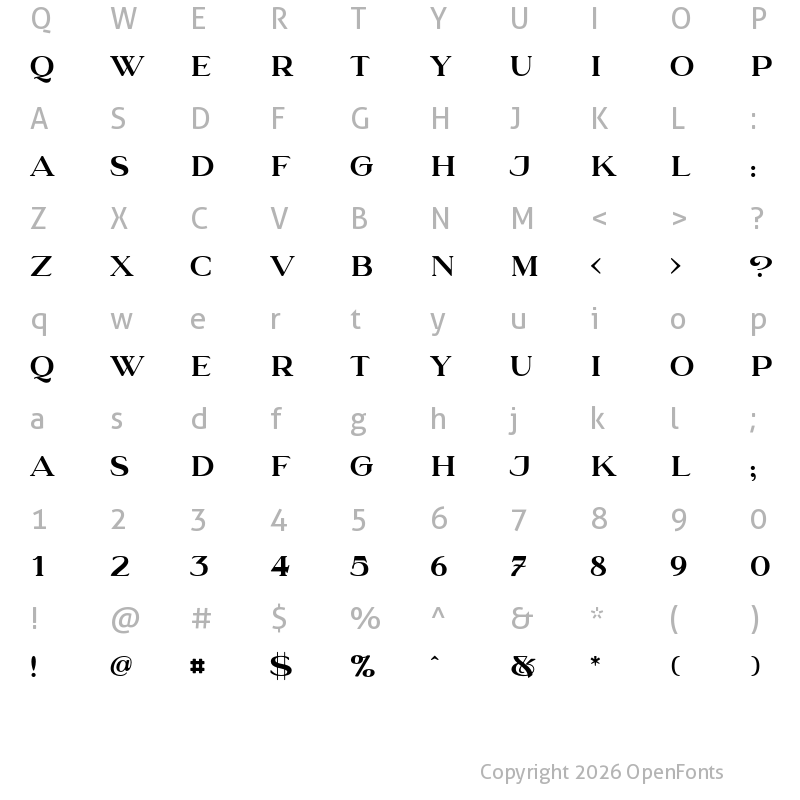 Character Map of Understock Round