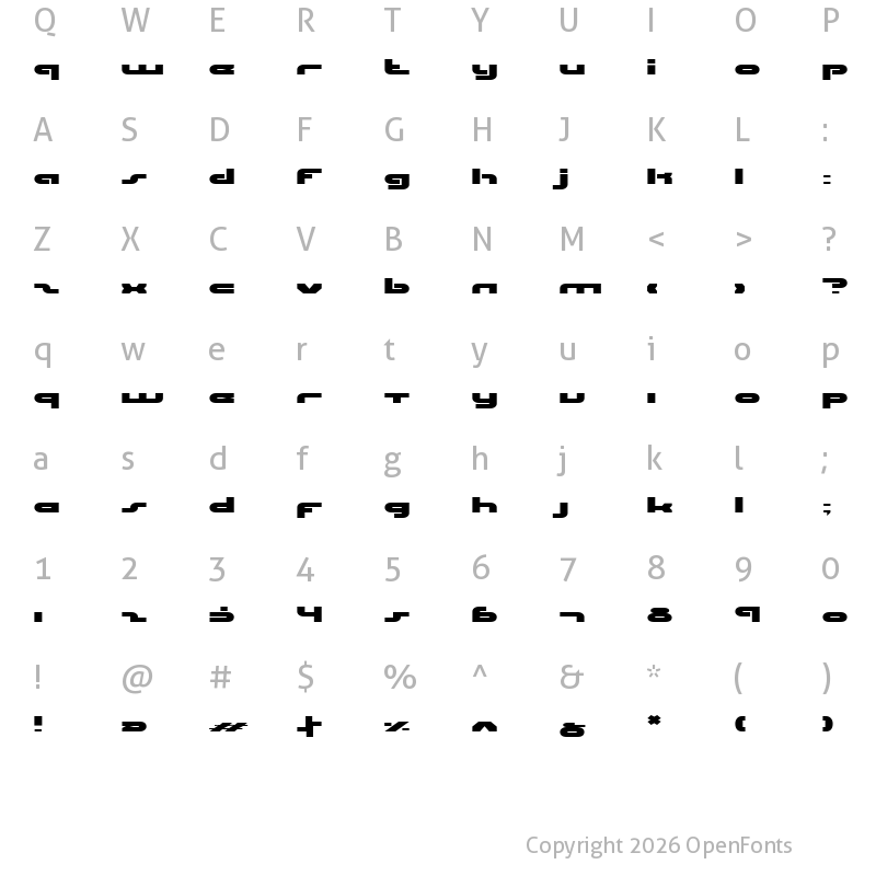 Character Map of uni-sol expanded expanded