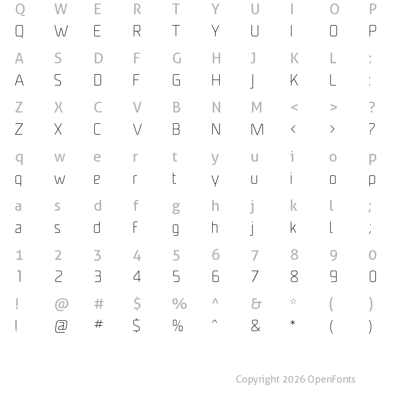 Character Map of Unicod Regular 6