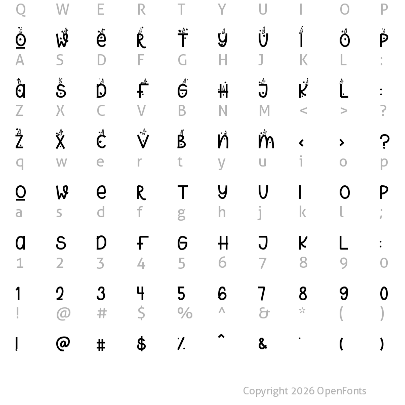 Character Map of Unicorn Magic Regular