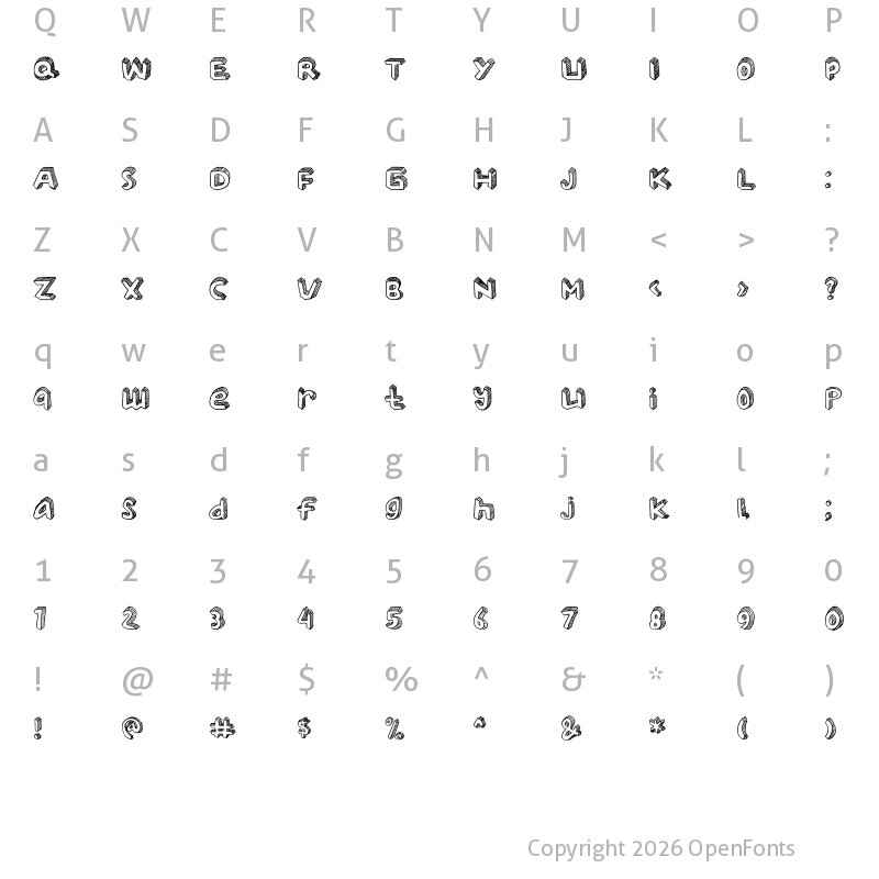 Character Map of UNICORN SCHOOL Regular