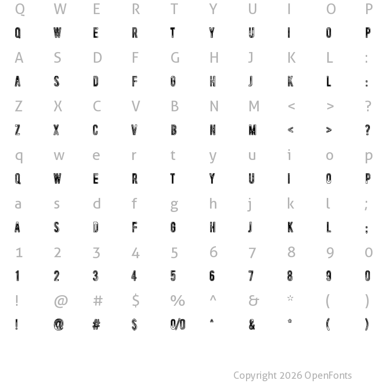 Character Map of Universal Mind Regular
