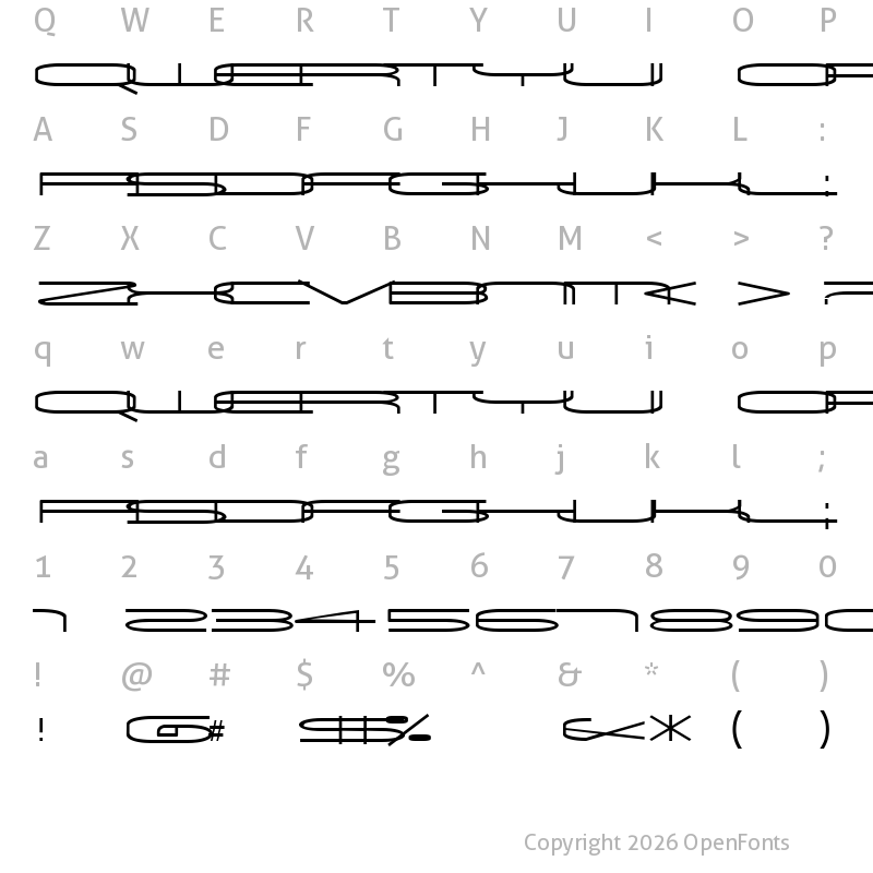 Character Map of Univox Regular