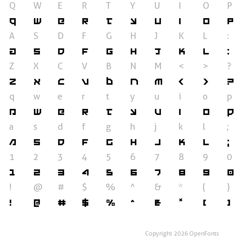 Character Map of Uno Estado Regular