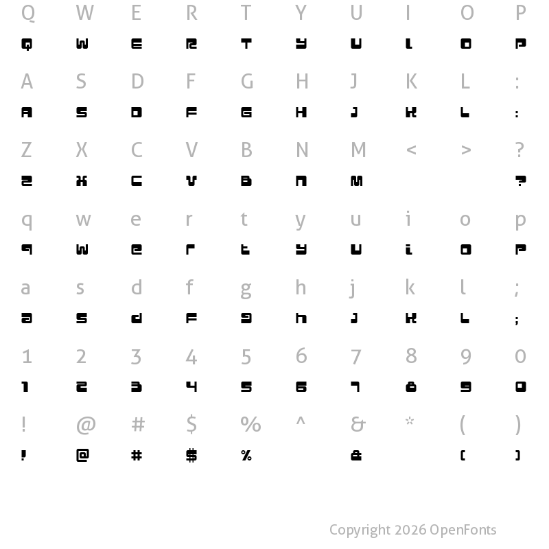 Character Map of Urban Regular