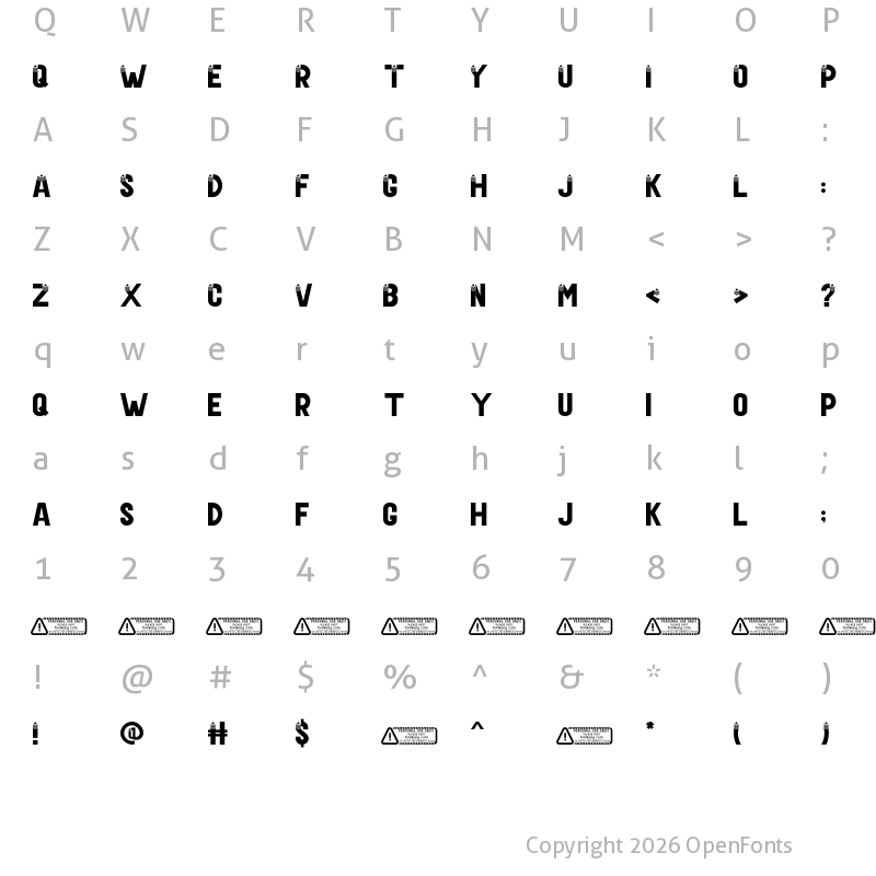 Character Map of US Veteran Regular
