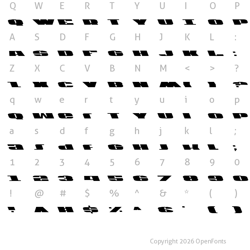 Character Map of U.S.A. Leftalic Leftalic
