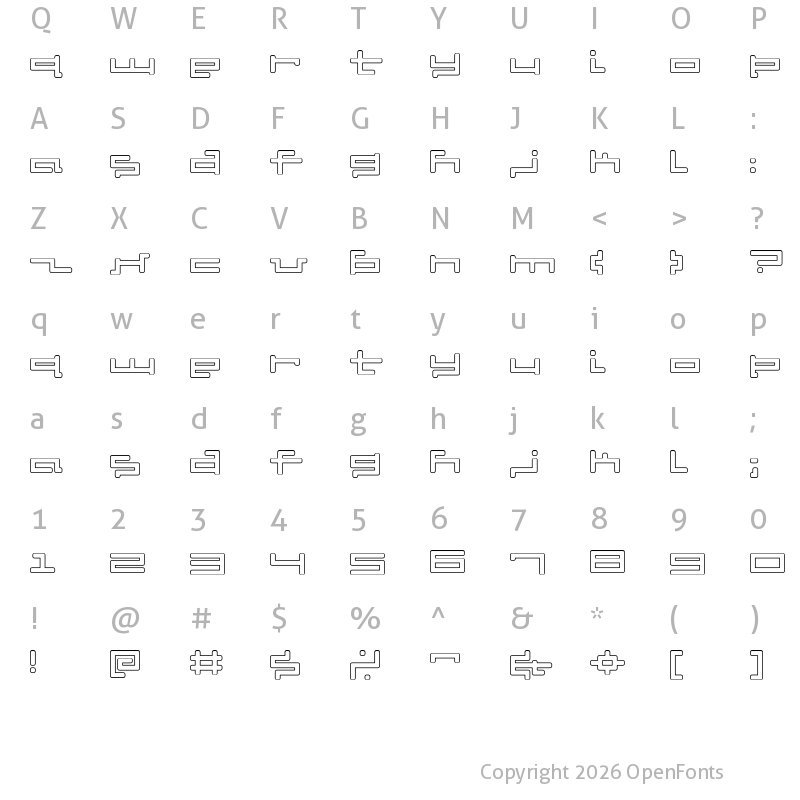 Character Map of V5 Cuadra2 Outline