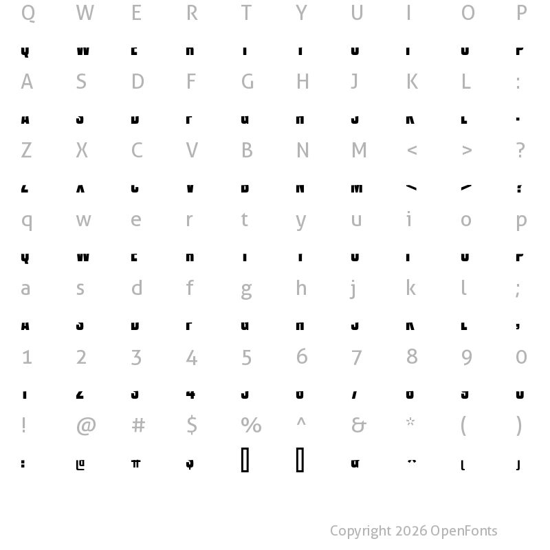 Character Map of Vanchrome Horizon