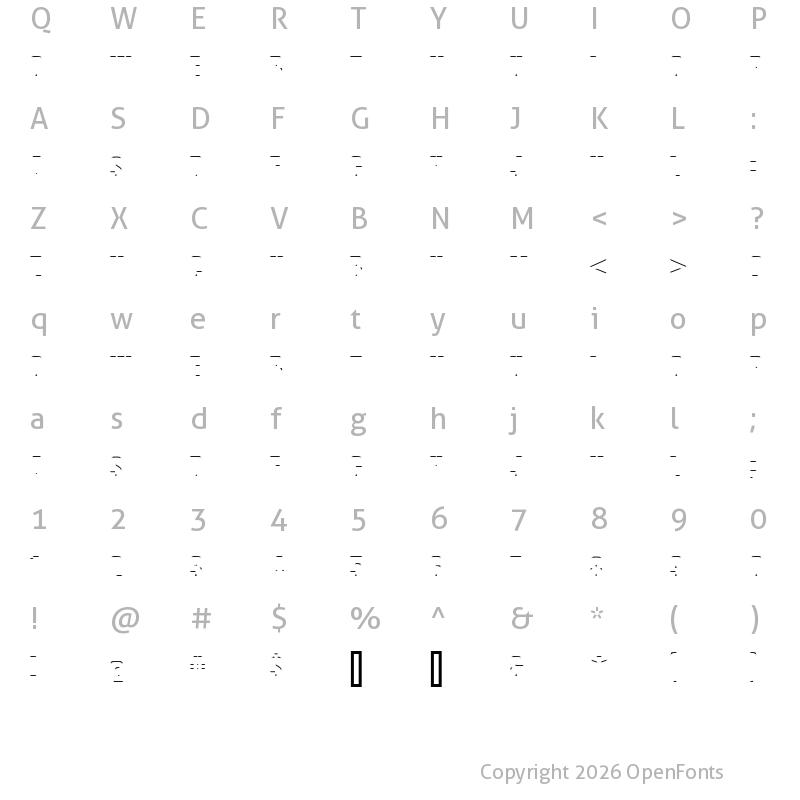 Character Map of Vanchrome Up