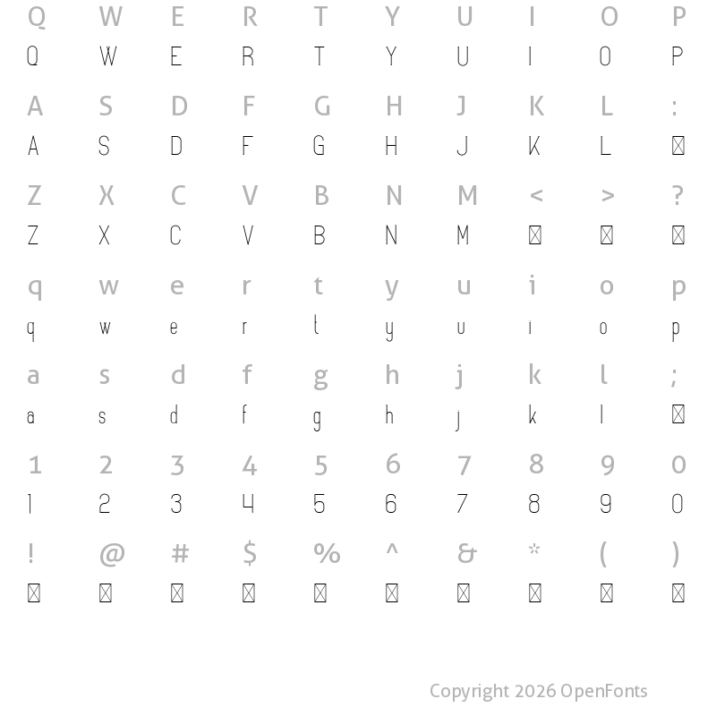 Character Map of Varna Regular