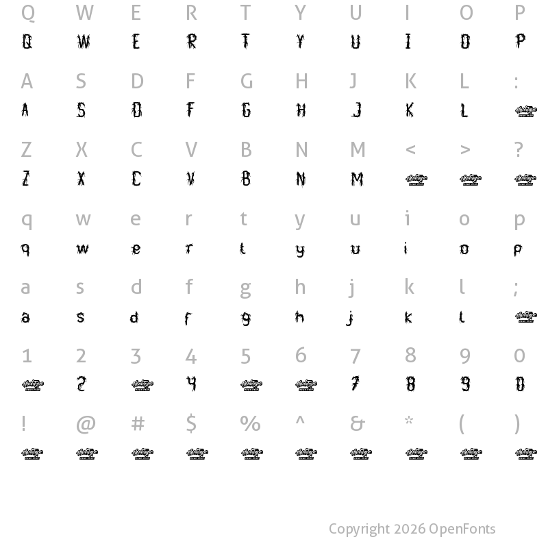 Character Map of Vaulcate Demo Bold