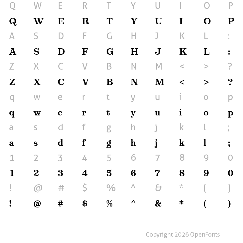 Character Map of Victorian Orchid SemiBold