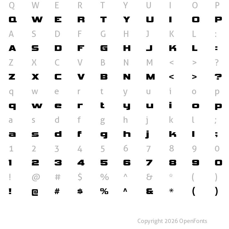 Character Map of Vipnagorgialla Bold