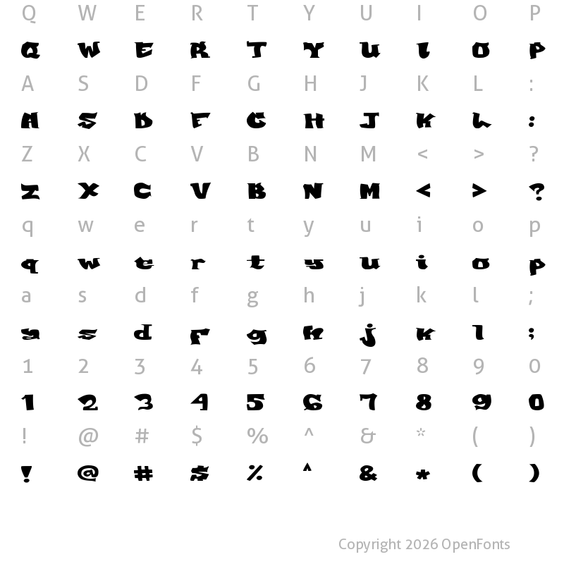 Character Map of Virgo Regular