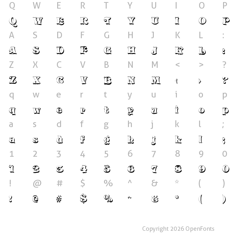 Character Map of Vivian Shadow