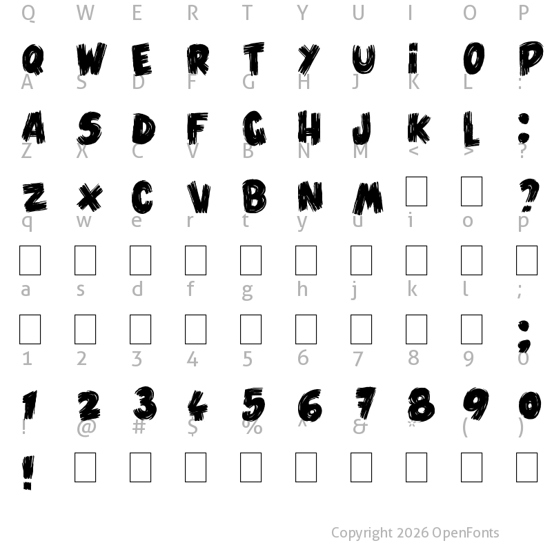 Character Map of Vlump Black Regular