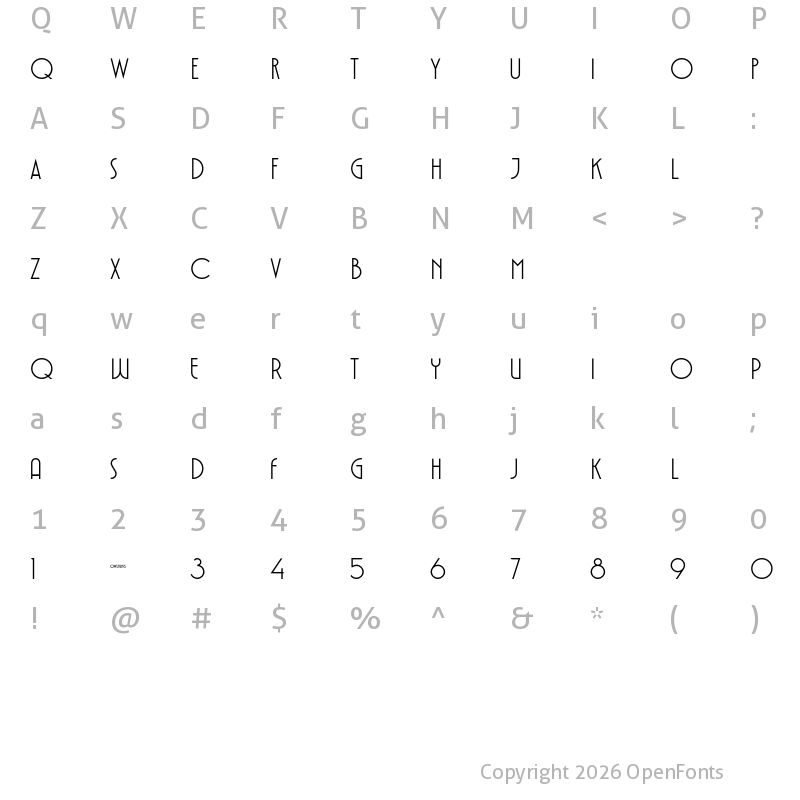 Character Map of VOLTDECO V02 Light