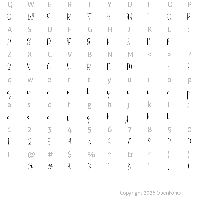 Character Map of Voluntary Regular