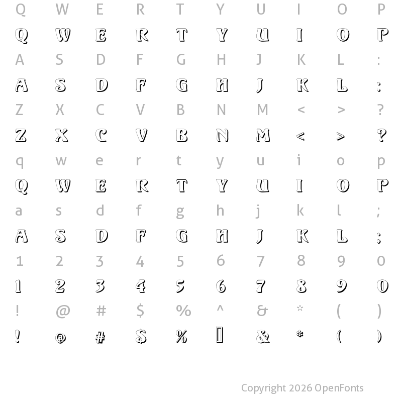 Character Map of Volute Shadow