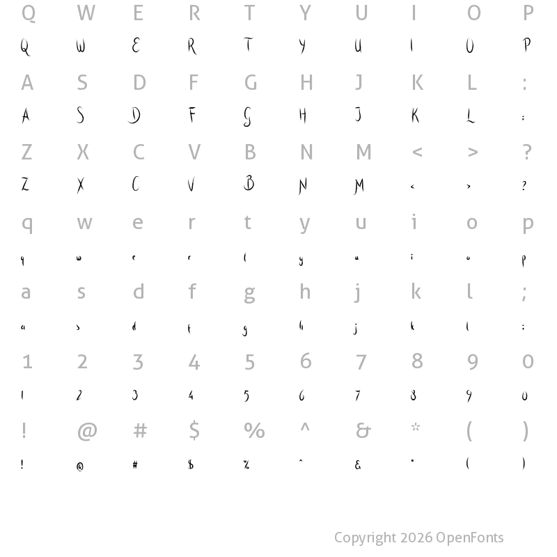 Character Map of Von Halent Regular