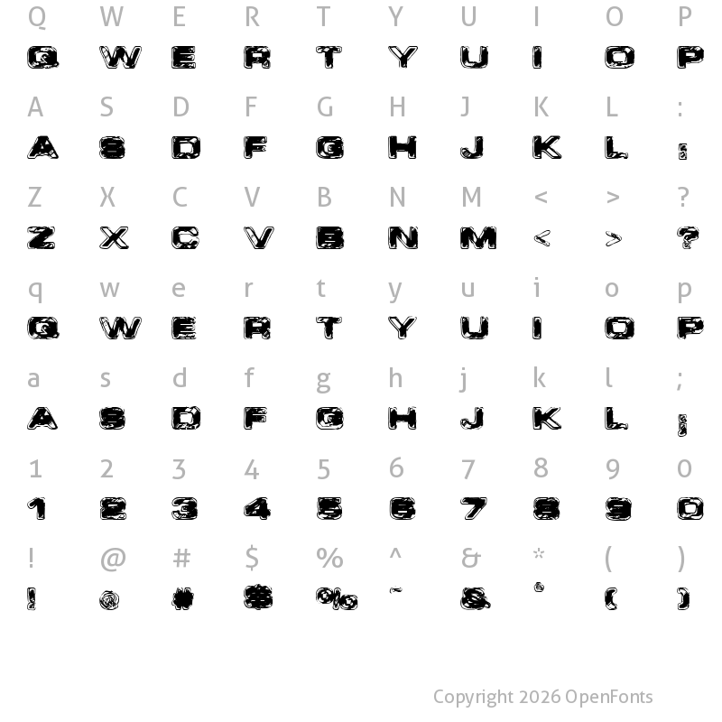 Character Map of VTC CoppaKroma Regular