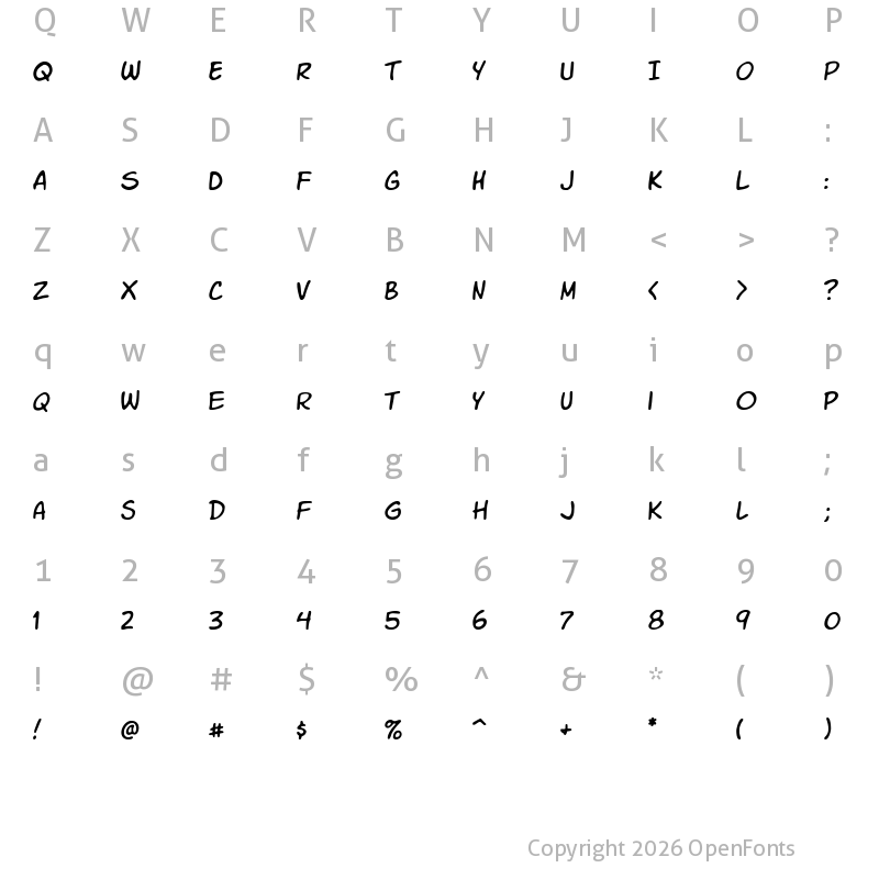 Character Map of VTC Letterer Pro Regular
