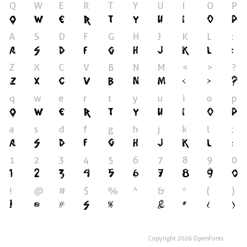 Character Map of vtks animal 2 Regular
