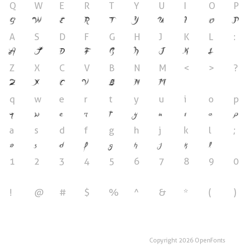 Character Map of Vtks Fresh Mint Regular