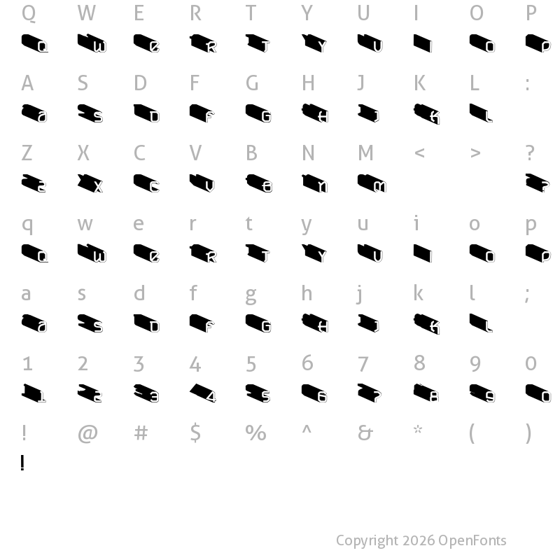 Character Map of vtks urban time super 3d Regular