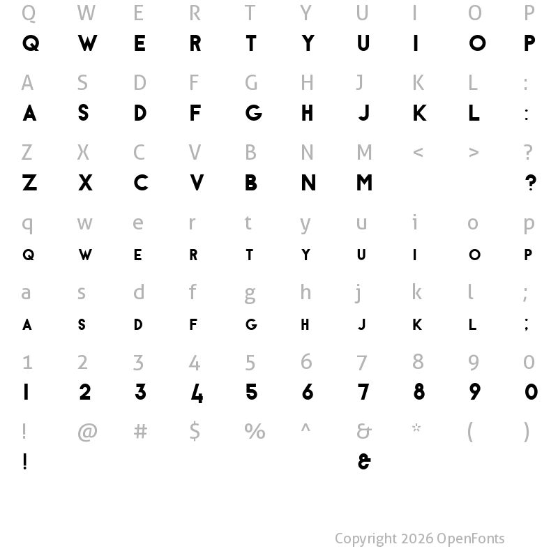 Character Map of Vulpes Regular