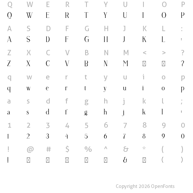 Character Map of Vulture Regular