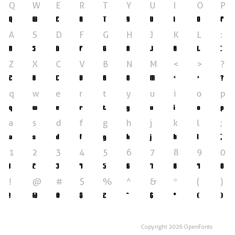 Character Map of Wager Lost BRK Normal
