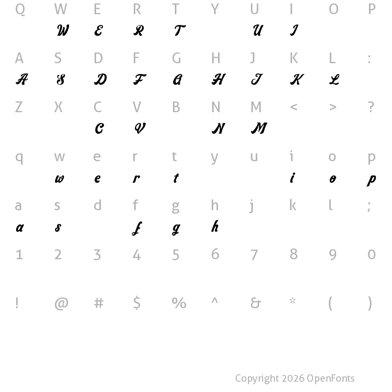 Character Map of WaringinDEMO Regular