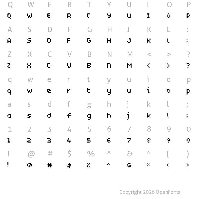 Character Map of WC_AquaBlues_Bta Bold