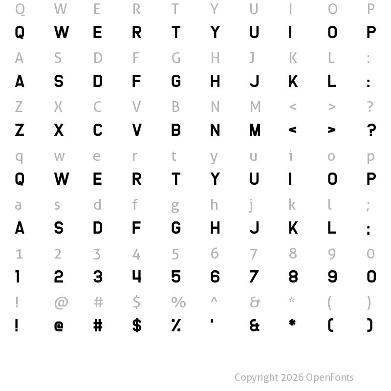 Character Map of We Are Survivors Regular