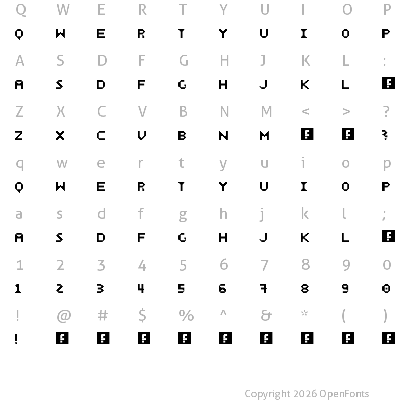 Character Map of WECKER Regular
